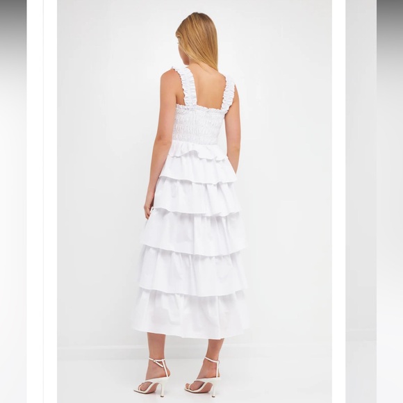English Factory White Ruffle Dress - Picture 4 of 5